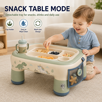 Table d'eau gonflable pour enfants avec support en PVC à quatre pieds, bureau de jeu 4-en-1 pour tout-petits pour blocs, activités artistiques et collations, personnalisation de la marque