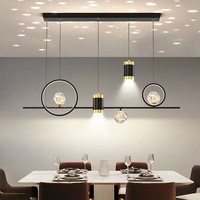 Lampes suspendues LED linéaires JACKSUN pour îlot de cuisine, 100 cm, à intensité variable, en fer noir/blanc, lustres pour salle à manger, bar, table