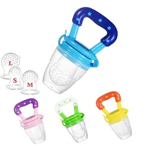 Mangeoire à fruits en silicone sans BPA non toxique pour aliments frais sucette grignotage avec couvercle