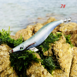 Señuelo de pesca luminoso UV con cuentas de sonajero para calamar, fabricado en Japón, anzuelo para calamar, señuelo duro de ABS para calamar de aleta grande, cebo duro para calamar de arrecife, señuelo rojo sandía para lubina de fondo. - Product Image 2