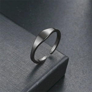 Thời trang và vòng thép không gỉ tối giản với một miệng mở, thích hợp cho các cặp vợ chồng để tặng quà và mặc hàng ngày - Product Image 2