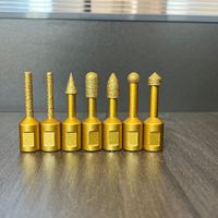 Têtes de meulage diamantées Soliboss M14 7 pièces, haute dureté, filetage interne 8 mm, pour sculpture et polissage de pierre