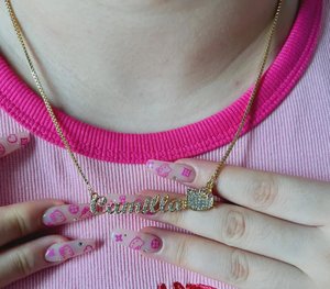 Collar con colgante de dibujos animados chapado en oro de acero inoxidable personalizado, cadena de moda personalizada, joyería para regalo Unisex al por mayor - Product Image 2