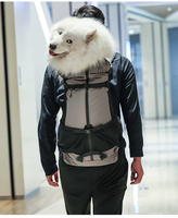 Sac à dos respirant en maille pour grand chien, sac de transport pour ski, accessoires pour animaux de compagnie, vente en gros de sacs de transport pour animaux pour les aventures en plein air
