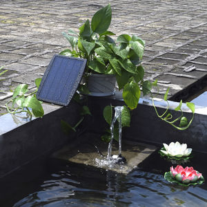 Bomba de fuente Solar de 2,5 W, alimentado por energía Solar de agua para baño de pájaros decorativo con piedra, fuente de pared de cascada de jardín decorativa Solar - Product Image 5