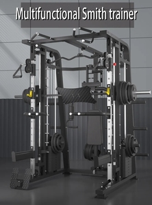 Usine Commercial Smith <span class=keywords><strong>Machine</strong></span> Power Cage Squat Rack <span class=keywords><strong>Multi</strong></span> Fonction Câble Crossover Trainer Portique Rack Force Exercice - Product Image 6