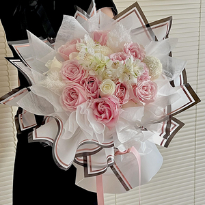 Bán buôn thiết kế mới cửa sổ của thế giới Hoa Giấy Gói Giấy bóng kính Vật liệu bó hoa gói giấy bán hoa vật liệu - Product Image 4