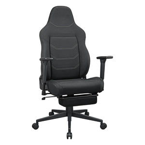 Fauteuil de bureau de direction réglable en lin OEM avec accoudoirs 3D, fauteuil de <span class=keywords><strong>jeu</strong></span> avec coussin lombaire et repose-pieds rétractable - Product Image 5