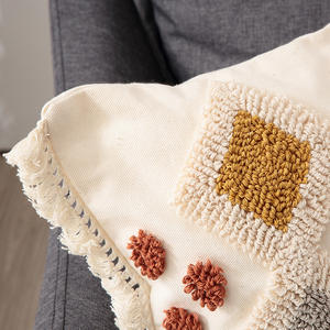 Housses de coussin en coton Boho, taies d'oreiller brodées tuftées, décoratives, cousines en coton, brodées - Product Image 5