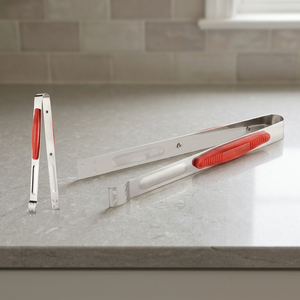 Anax Small Stainless Steel Kitchen <b>Tongs</b> with Stainless Steel Grip Dishwasher & Oven Safe Lightweight for <b>Serving</b> - Product Image 2