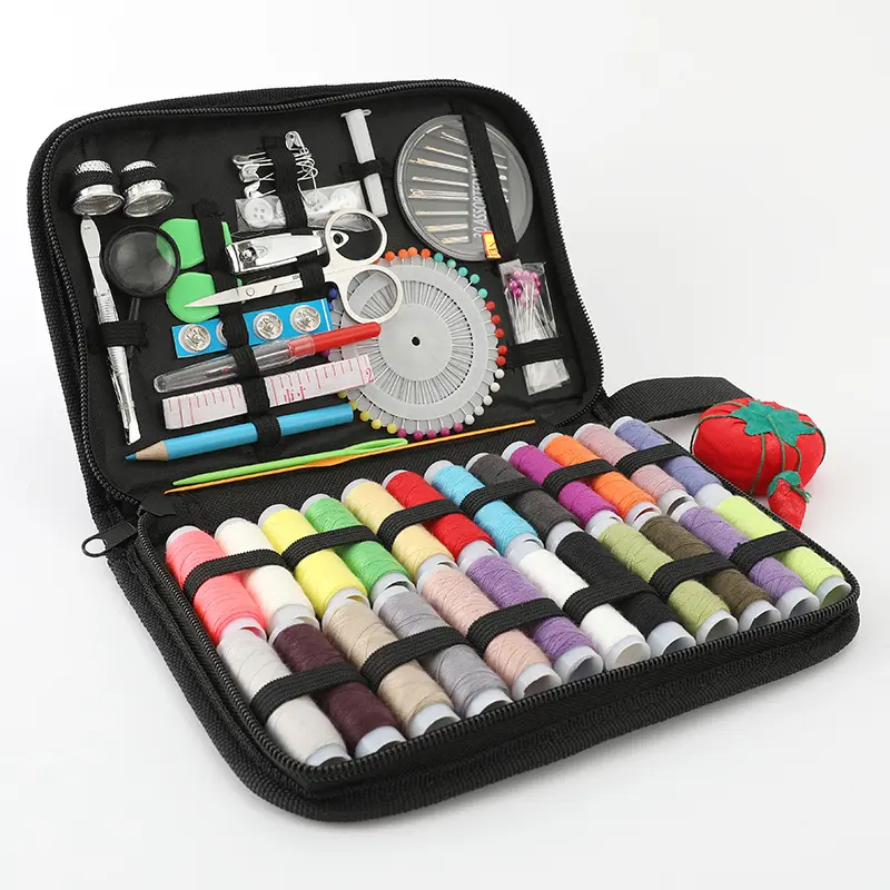 Professional Supplies 132pc of Sewing Thread Needlework Pins Home Sewing Set Kit with Bag