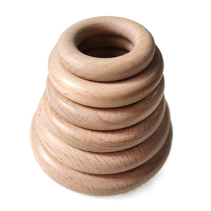 <span class=keywords><strong>Anneau</strong></span> de <span class=keywords><strong>dentition</strong></span> pour bébé en bois de hêtre, rond et <span class=keywords><strong>naturel</strong></span>, 25-120mm - Product Image 1