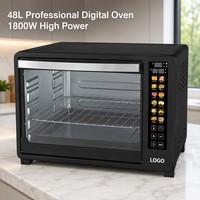 Four électrique à convection haute efficacité 48L avec contrôle tactile et menu, idéal pour la cuisson à domicile