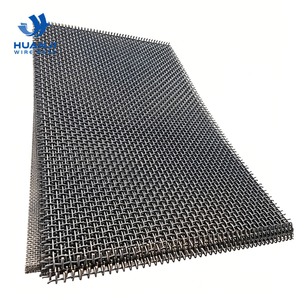 Tissu métallique tissé en sergé résistant à l'abrasion pour tamis vibrant, avec services de découpe et de soudage, pour usine de concassage de minerai minier - Product Image 1
