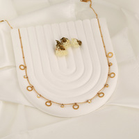 Collier de luxe en acier titane plaqué or 18 carats pour femme, chaîne de clavicule minimaliste avec zircon, bijoux tendance inaltérables
