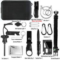 Kit de survie en plein air 24 en 1, ensemble d'outils d'urgence, étanche, pour le camping, la randonnée, trousse de premiers soins