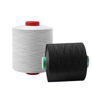 150D 48F dty Garn NIM Twisted Polyester Garn dty Strukturiertes Semi Dull gefärbtes buntes Dty Polyester Garn für elastisches Gurtband