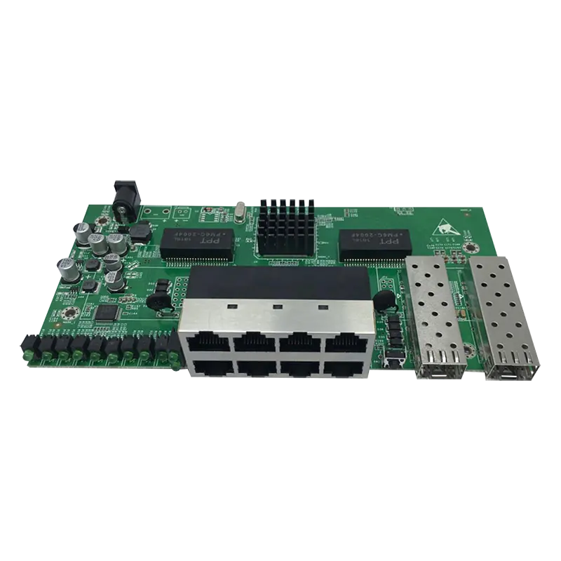 GPON/EPON ONU çözümü 8 portlu 10/100/1000M Ethernet ters PoE anahtarı Fiber SFP