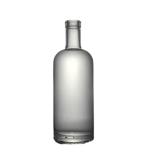 Botella de Vidrio Redonda Personalizada de 187ml, 500ml, 750ml con Corcho para Licores, Mezcal, <span class=keywords><strong>Bourbon</strong></span>, Whisky, Vodka, Tequila, Brandy, Ginebra - Product Image 3