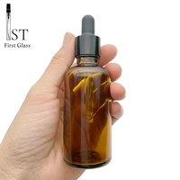 Botol Minyak Atsiri Amber Coklat 50ml Grosir Pabrik, Kemasan Botol Kaca Kosong 50ml Dengan Penutup Tetes dan Tutup Ulir