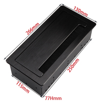 Prise de table universelle pour réunion de bureau 3 prises 2 USB Lan Tele VGA 266*130 Prise rabattable à brosse pour prise UE US UK Afrique du Sud