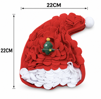 MoMoPaw XMS Accessoires pour animaux de compagnie Tapis d'entraînement antidérapant en feutre polaire de luxe classique de Noël pour chiens et chats, distributeur de friandises IQ