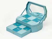 Boîte de calendrier de l'avent pour bijoux vide personnalisée de 24 jours, emballage à double tiroir avec miroir sur le dessus, boîte cadeau de Noël en papier recyclé