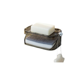 Mai Yu Wall Mounted Soap Dish Glass Double Layer With Lid Rectangular Bathroom Soap Box - Product Image 5