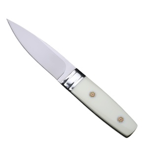 Ergonomic High Quality Custom Shiny Outdoor Camping Fixed Blade <b>Knife</b> Bovine <b>Bone</b> <b>Handle</b> 3Cr13mov Blade 1 Year Warranty OEM - Product Image 1