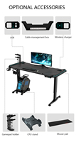 Support de table électrique réglable en hauteur en aluminium AOR ESPORT, mécanisme de levage extensible, cadre de bureau ergonomique pour bureau