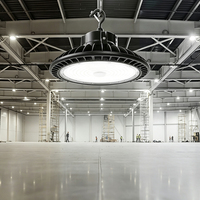 Lámpara LED UFO High Bay de 160lm/W, IP65 Impermeable, Iluminación Industrial LED, 100-277Vac, de Alta Gama