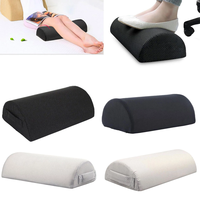 Repose-pieds demi-lune en mousse à mémoire de forme WJ-1046-A, amovible, lavable, anti-acariens, pour la maison/le bureau, soulage la fatigue