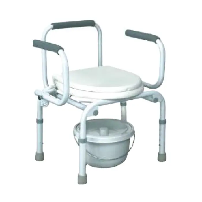 Inodoro portátil con silla de ducha para Discapacitados de aleación de aluminio