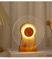 Usine En Bois 3D Veilleuse LED Illusion Optique Lumière D'humeur Nouvelle Illusion Visuelle En Bois Batterie Puissance Lumière Boîte À Musique