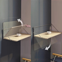 Table d'étude pliable murale pour ordinateur portable, bureau à domicile, appartement, bureau escamotable, bureau mural rabattable