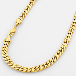 Real 14K Gold Filled Chain Jewelry Stainless Steel 3/5/6/8mm <b>Solid</b> Diamond-Cut Miami Cuban Link Curb <b>Necklace</b> for Men Women - Product Image 5