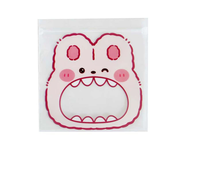 Sac refermable à fermeture éclair avec motif d'animaux mignons à grande bouche, petit sac de rangement en PE pour bijoux, bonbons, accessoires pour cheveux, emballage