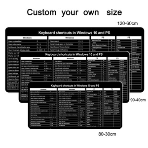 OEM Waterproof Surface Excel Cheat Sheet Desk Pad Office Excel <b>Mouse</b> Pad Shortcuts Large XXL Excel Mousepad with Stitched Edges - Product Image 2