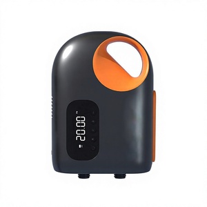 Compresseur d'air numérique portable 12V 2-en-1 avec démarreur de batterie et lampe LED, batterie externe pour urgences automobiles - Product Image 1