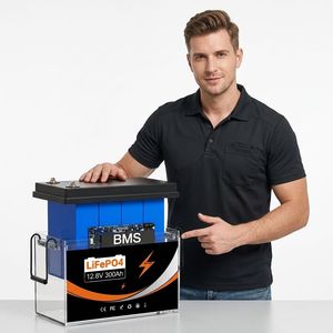 Batterie LiFePO4 12,8V 100Ah 200Ah 300Ah 1280Wh à décharge profonde rechargeable 6000 cycles pour camping-car, marine, camping, énergie solaire - Stock UE - Product Image 1