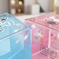 Boîte en plastique transparente personnalisée imprimée, recyclable, en PVC transparent avec estampage doré, boîte pliante, boîte cadeau en plastique pour cosmétiques