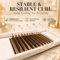Faux cils en bande 3D marron, effet velours, à petites fleurs, denses et volumineux, pour maquillage quotidien, fêtes et scène, vente en gros