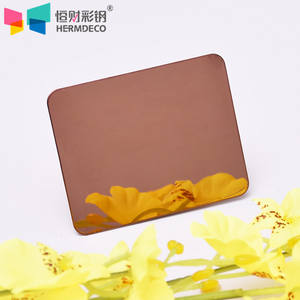 Dimensioni personalizzate 300 serie SS 304/201 finitura a specchio anodizzato 4x8 decorativo in acciaio inossidabile finitura oro - Product Image 1