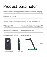 Nouveaux produits de vente chaude 4 en 1 chargeur sans fil magnétique pliable 15W chargeur rapide Usine en gros pour apple samsung