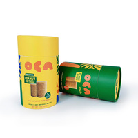 Tube en papier de qualité alimentaire recyclable écologique pour morsures d'arachides avec couvercle en métal à l'intérieur