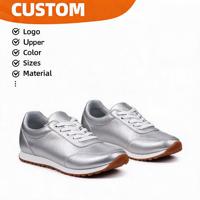 Chaussures de sport décontractées d'été pour femmes en PU, à lacets, antidérapantes, confortables, à semelle plate, couleur unie simple, durables, style marche épais