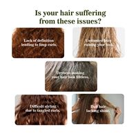 Crème de boucles à l'huile de ricin noire à hydratation longue durée forte tenue pour les cheveux frisés crépus garde les boucles hydratées tout au long de la journée