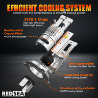 Redsea R100 64W Plug and Play Focos H7 Led Para Faro 9005 HB3 9006 HB4 Auto Led faro bombilla H11 LED coche luz H1 Foco Led H4