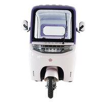 Tricycle électrique de qualité commerciale 60V pour le transport de marchandises et de passagers, avec toit résistant aux intempéries, espace pour 2 personnes