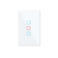 Interruptor de Pared Inteligente con Panel Táctil de Vidrio WiFi, Control por Voz con Alexa y Google Home, Función de Temporizador y Control Remoto por Aplicación